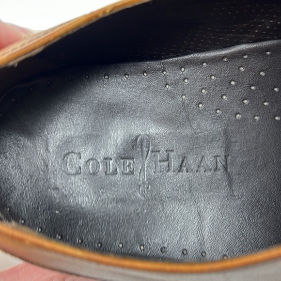 Cole Haan Men’s Tan Leather Oxford Dress Shoes | Classic Lace Up Business Formal - Picture 3 of 10